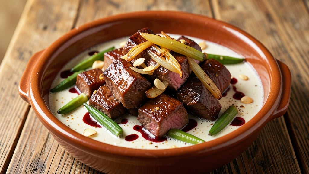 Beef Balbacua Recipe: Slow-Braised Beef and Okra Stew With Charred Tortilla Crunch