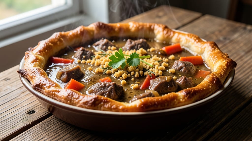 Beef and Ale Slow Cooker Pie Recipe: Rich Gravy and Flaky Top in One Dish