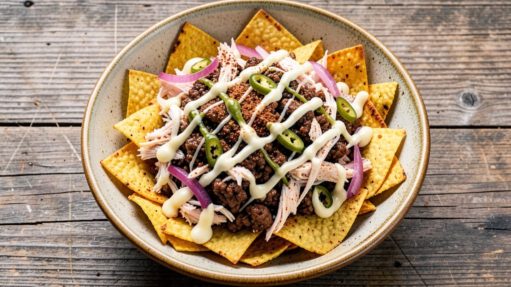 Beef and Chicken Nachos Recipe: Two-Protein Loaded Crunch in 20 Minutes
