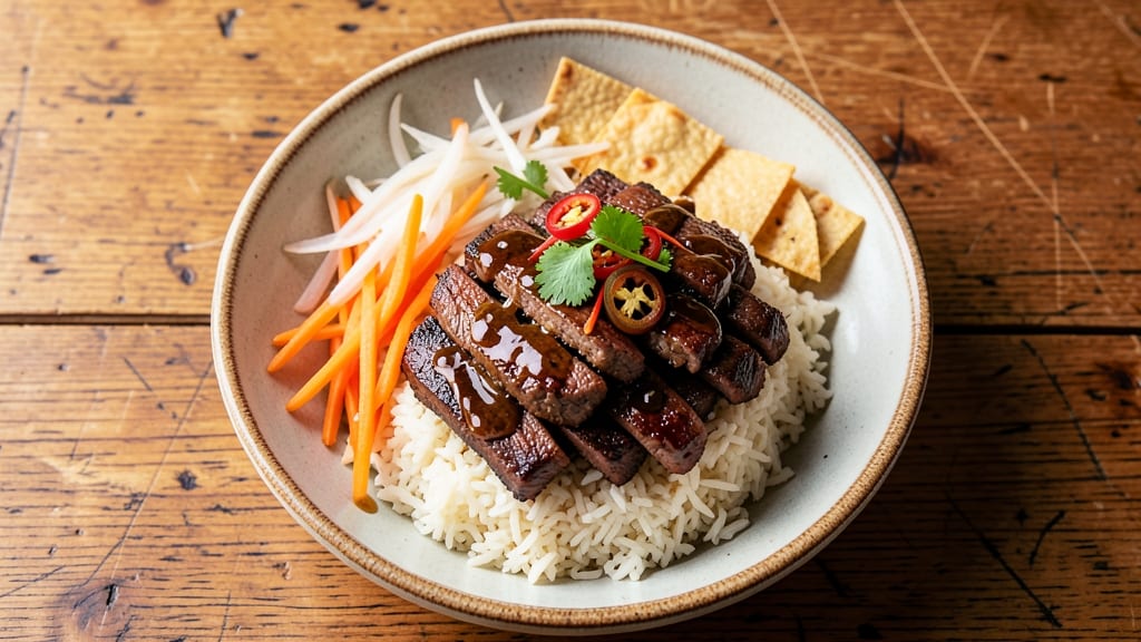 Beef Banh Mi Bowl Recipe: Charred Steak, Pickled Veggies, and Crispy Tortilla Crunch Fusion