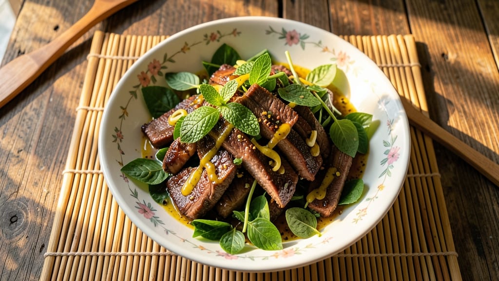 Authentic Vietnamese Beef Salad Recipe: Fresh Herbs and Tangy Lime Dressing